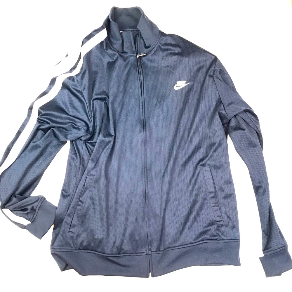 Nike Men's Size 2XL Windbreaker Jacket Blue With White Stripes Rn 56323 A061221